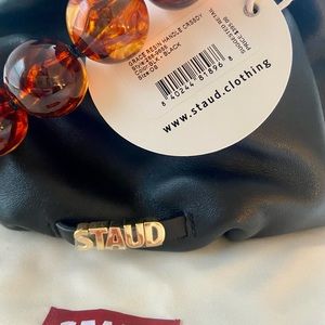 STAUD Grace Beaded Top-Handle Bucket Bag